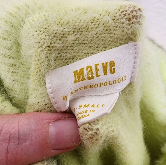 Anthropologie Maeve Eyelash Cropped Polo Sweater XS - Picture 5 of 7
